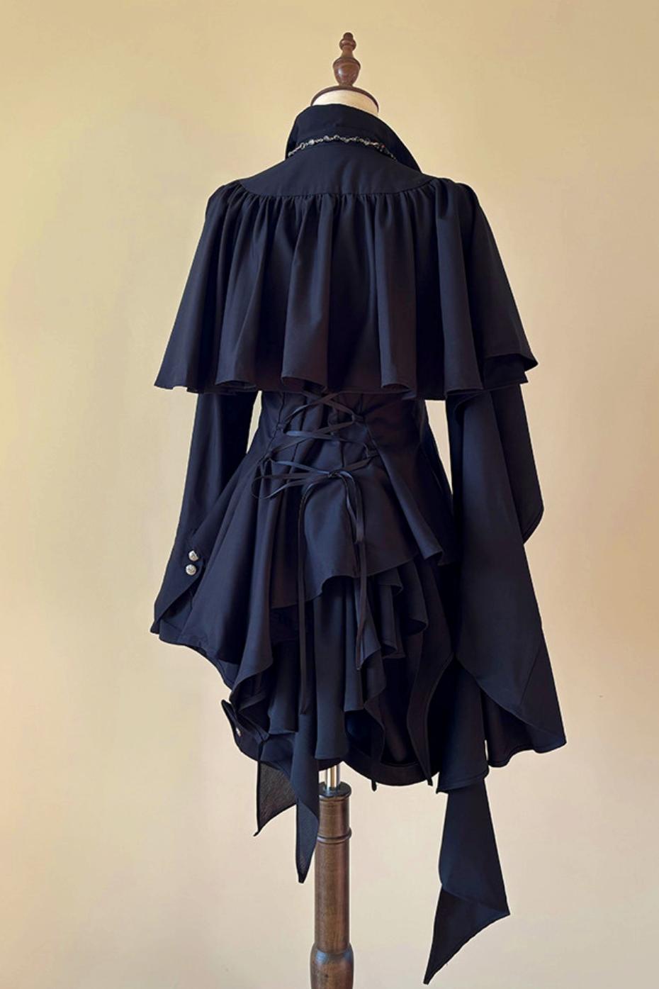 Embroidered Gothic Shawl Blouse