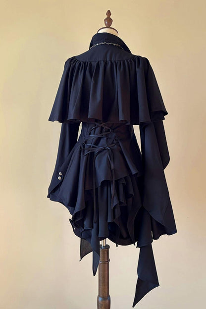 Embroidered Gothic Shawl Blouse