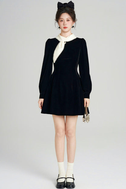 Hepburn Inspired Velvet Dress