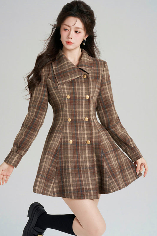 Plaid Sweet Retro Coat