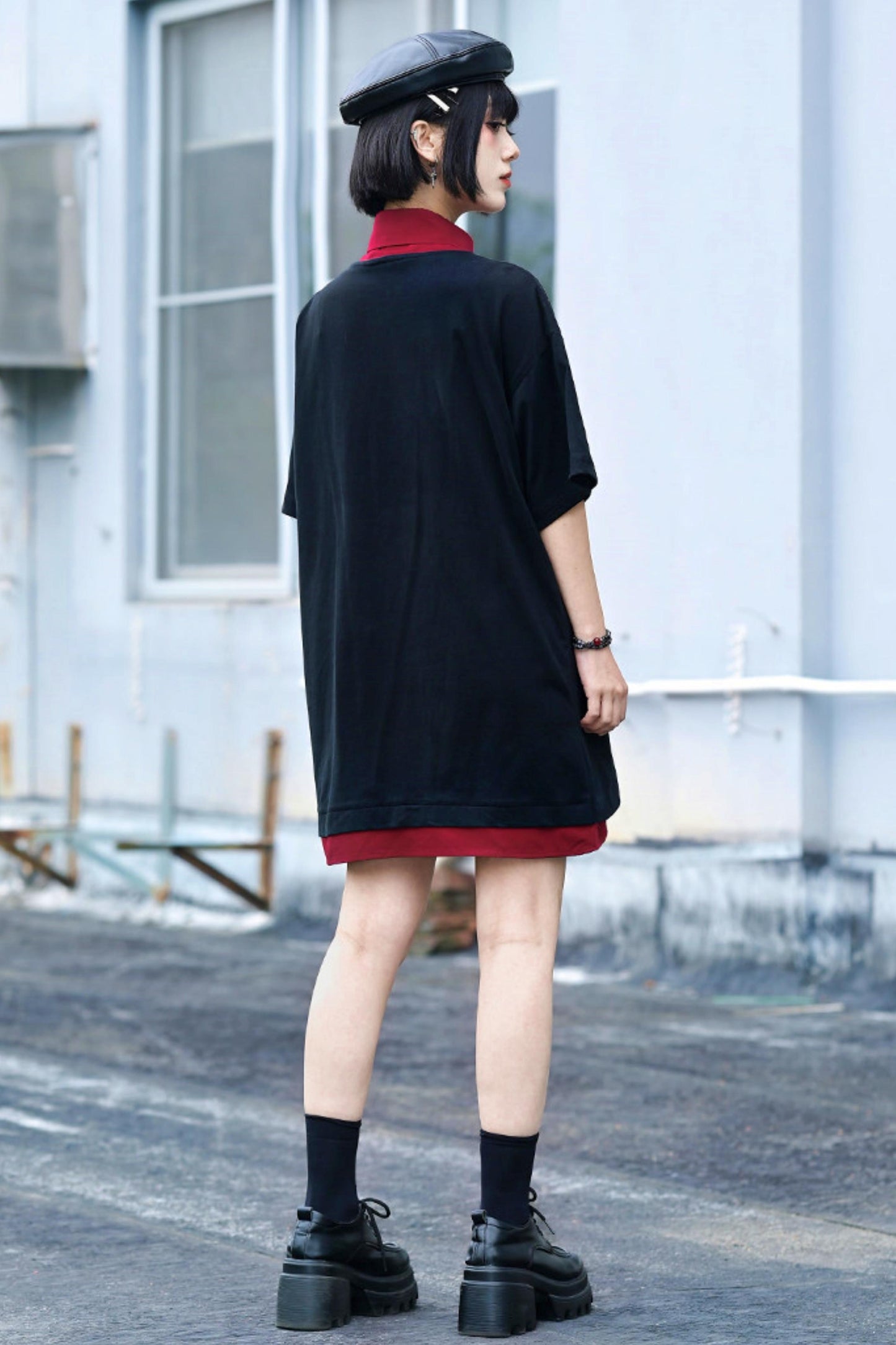 Dekadentes neogotisches T-Shirt-Kleid