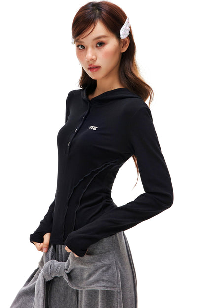 Slim Fit Hooded Top
