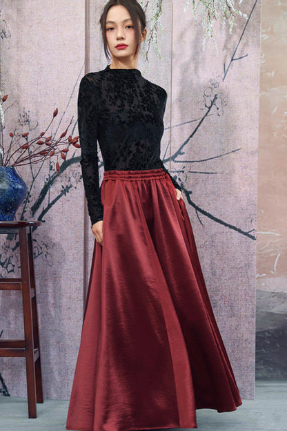 Elegant Satin Skirt