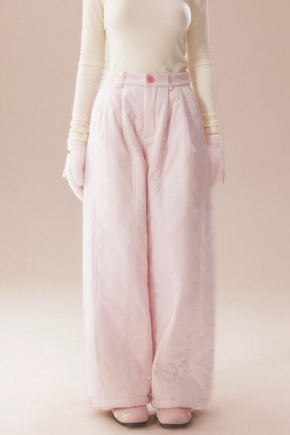 Sweet Collar Straight Wide Pants