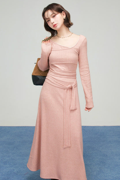 スイートロングニットドレス
