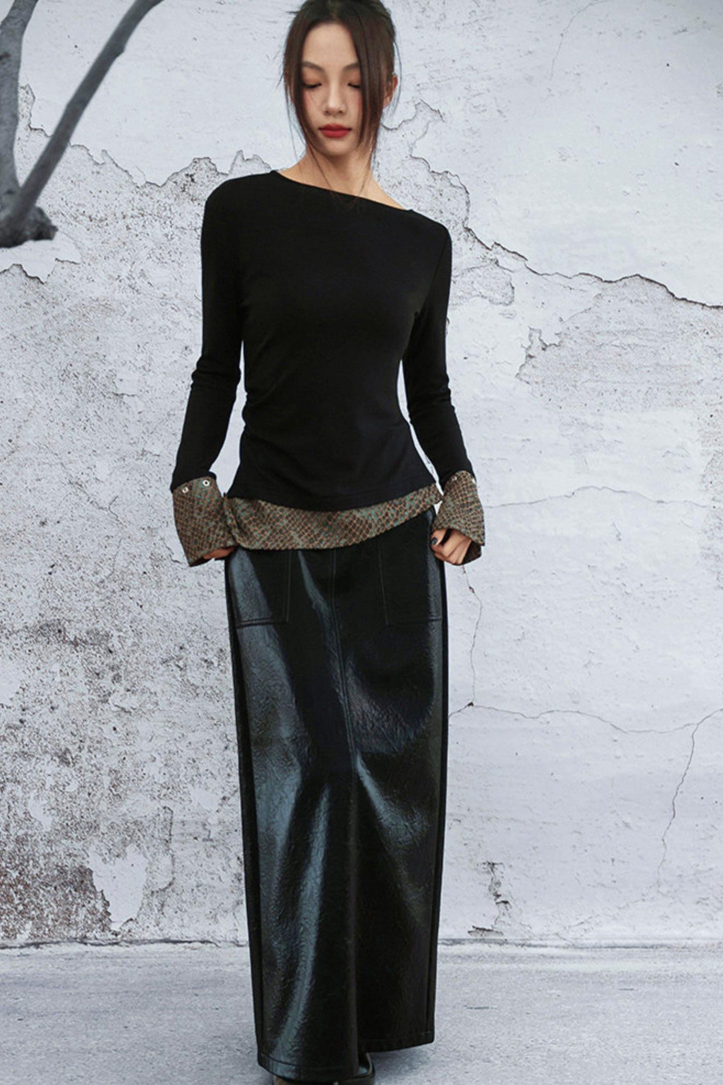 フィッシュスケールジャカードトップス