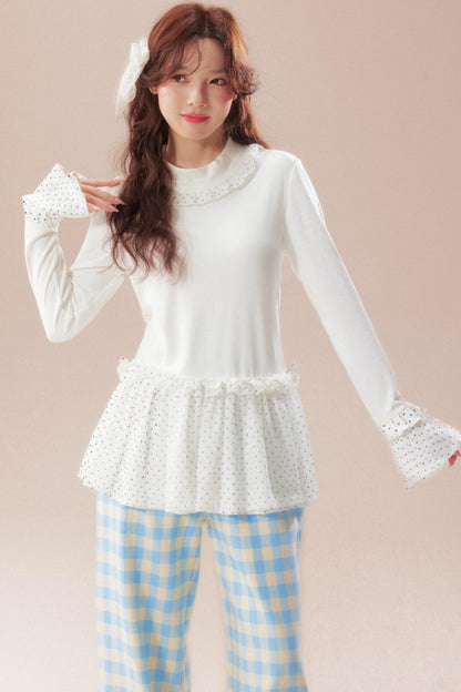 Lace Dreamland Velvet Blouse