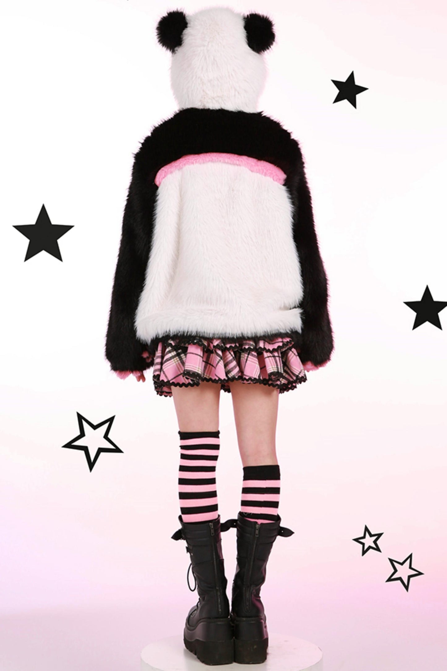 Subculture Faux Fur Panda Jacket