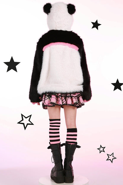 Subculture Faux Fur Panda Jacket