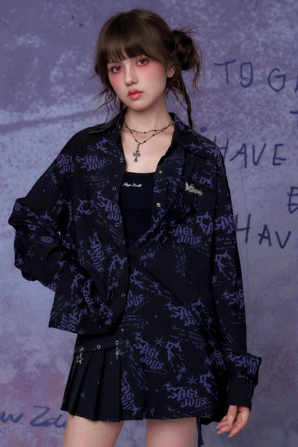 ユースフルスピリットプリンテッドブラウス