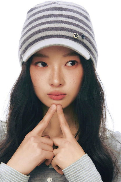 ボーダーニットキャップ