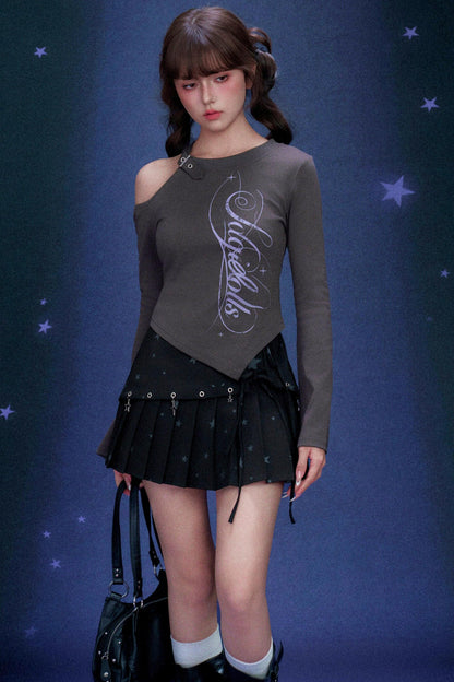 Y2K 오프숄더 탑