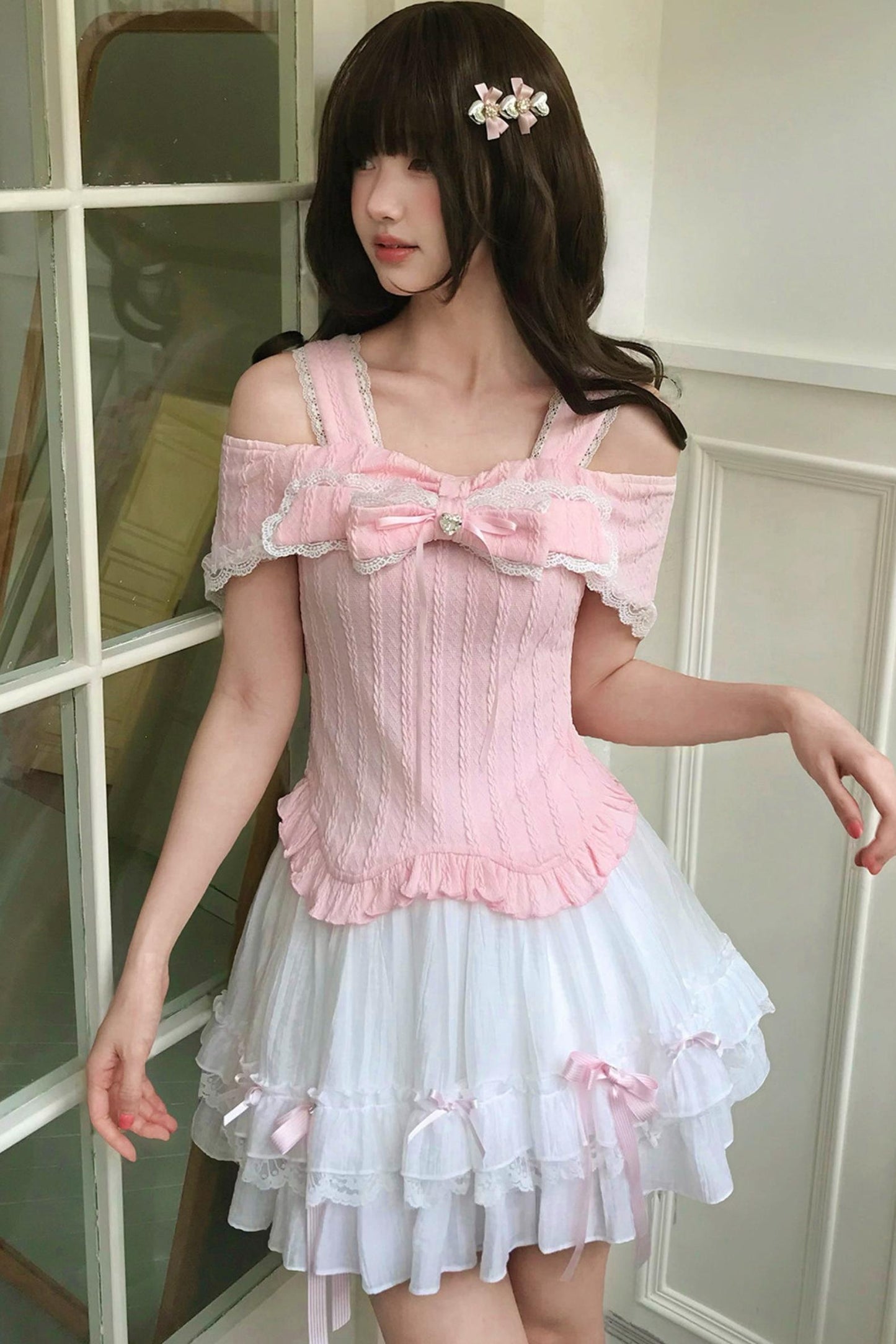 Top estilo muñeca princesa de leche
