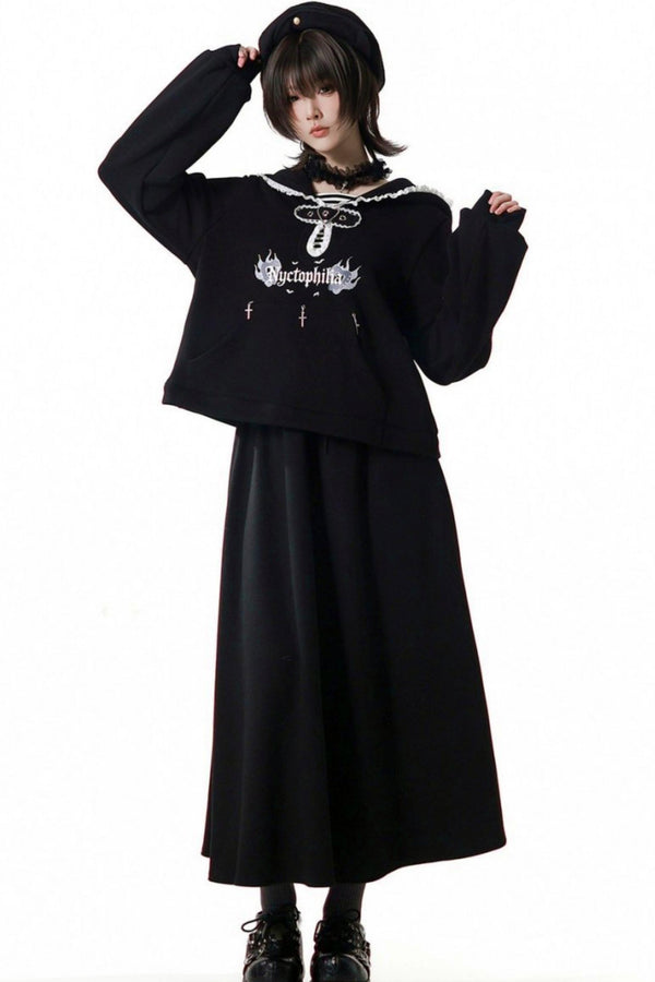 Black Slimming Jacket + Hoodie + Skirt + Leg Warmers