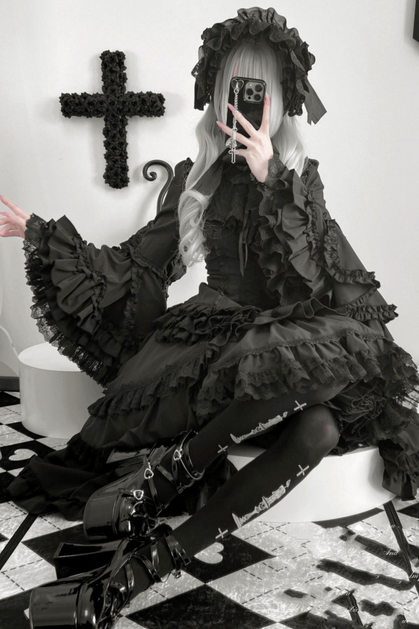 【予約商品】フェニックスゴシック姫袖ロリータセット