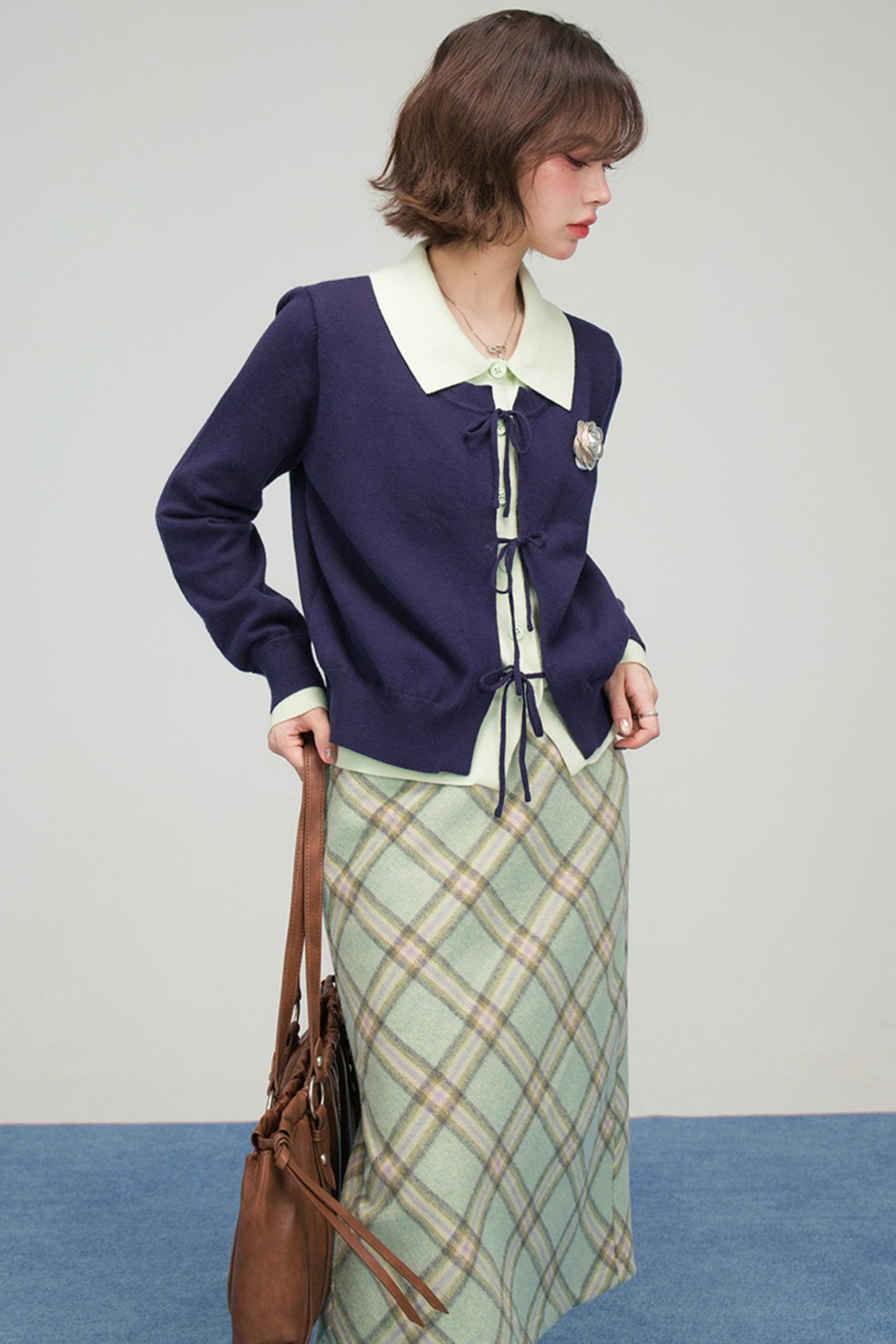 ビンテージプリントバイアスカットスカート