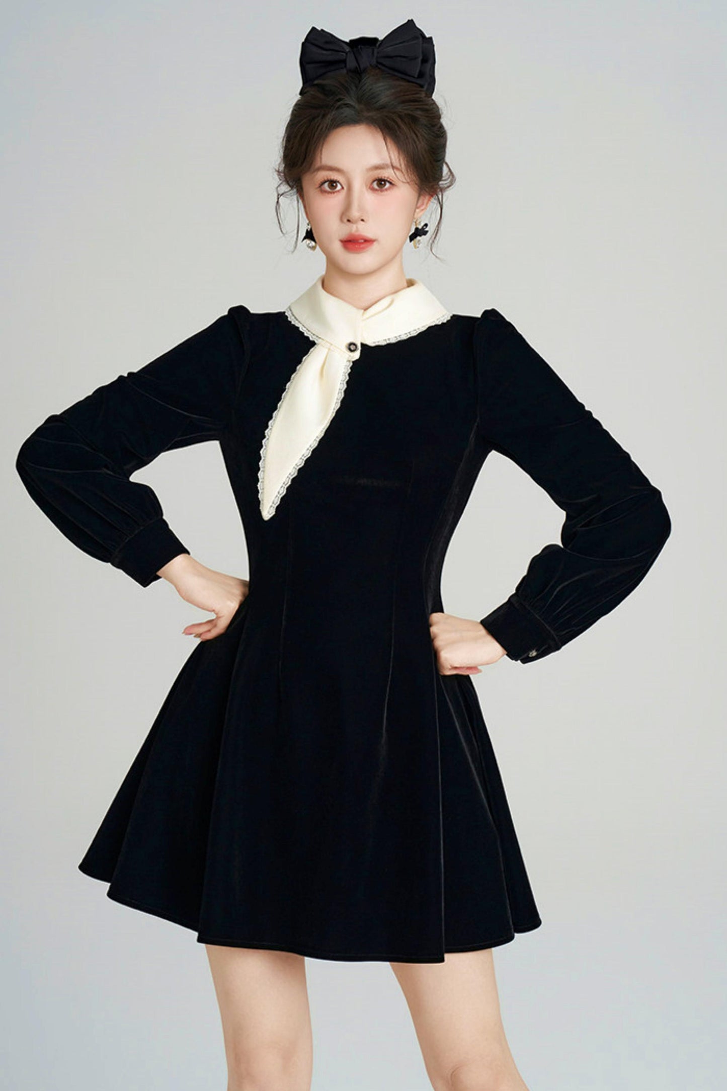 Hepburn Inspired Velvet Dress