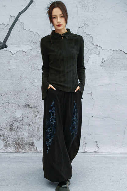 トゥーウェイカラーニットトップ