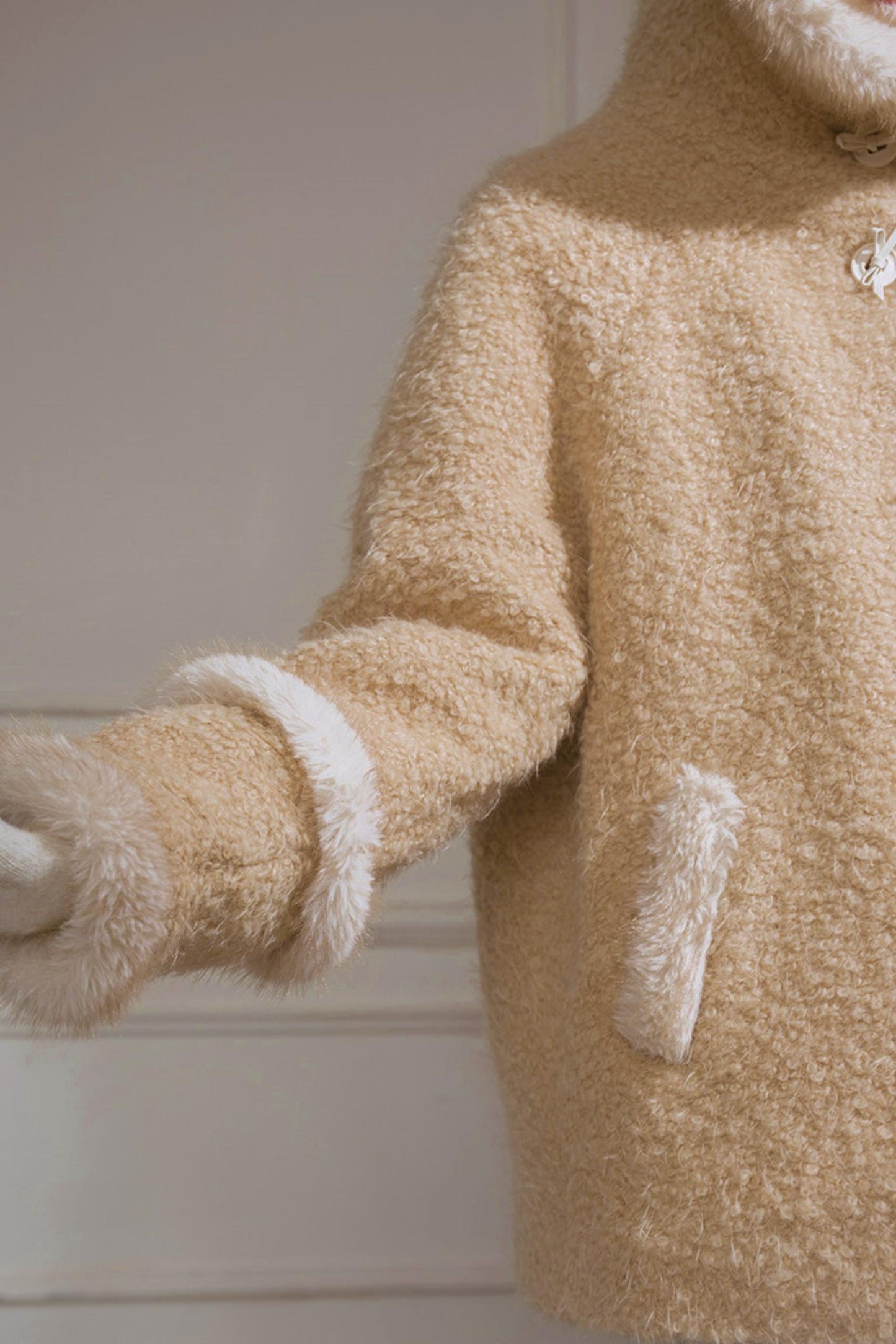 French Sweet Fur Hooded Coat