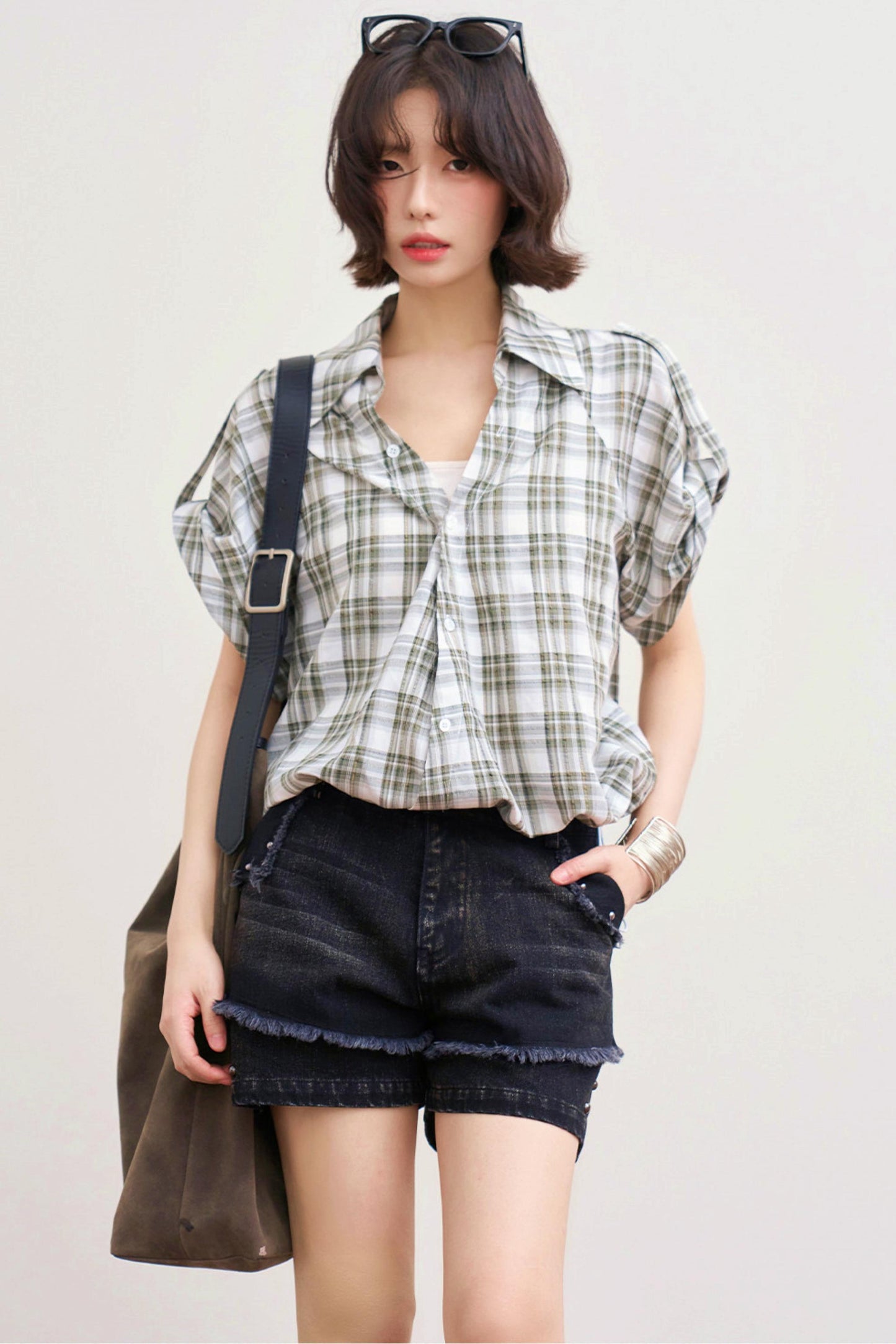 Retro Plaid Design Shirt