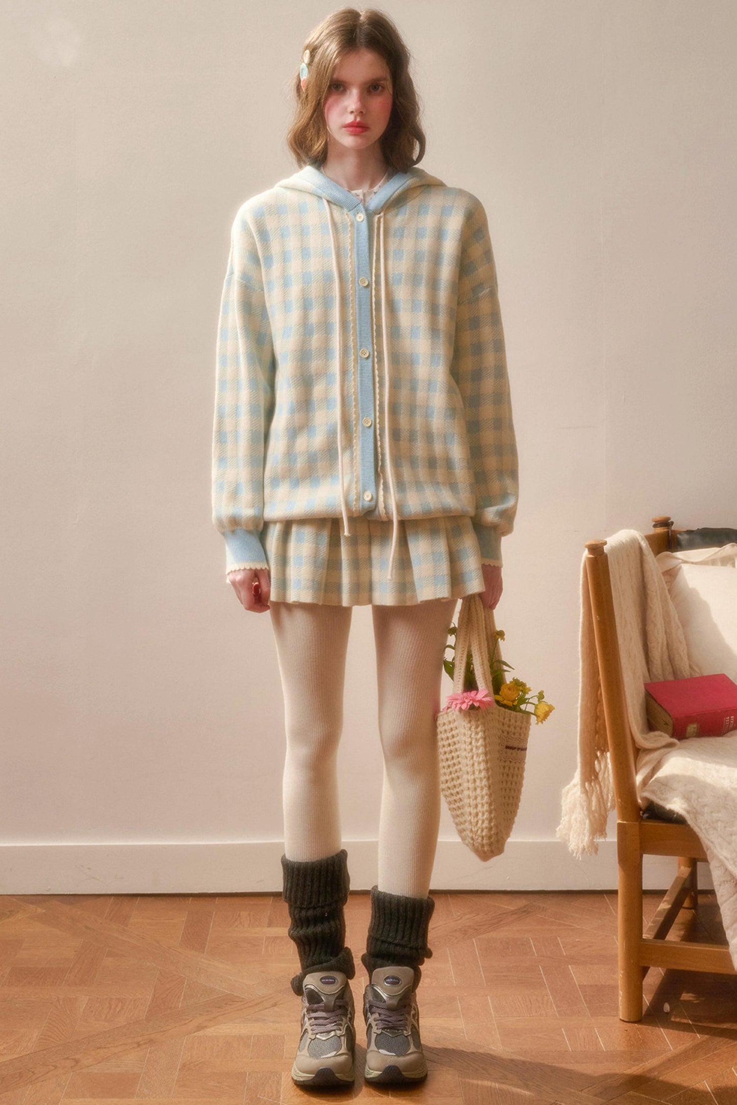 スイートチェックジャケット+スカート