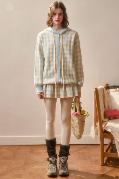 スイートチェックジャケット+スカート