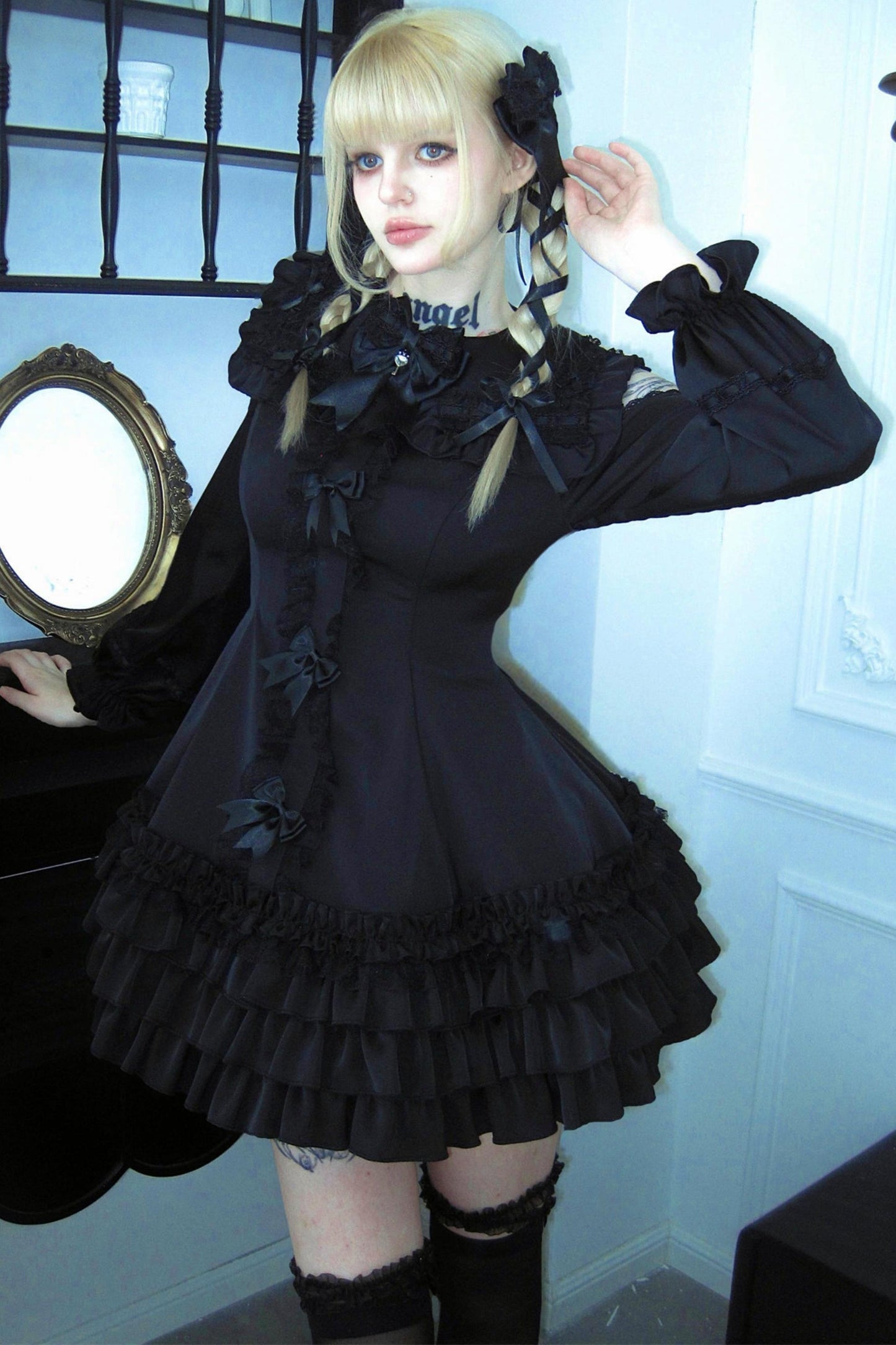 Satin Gothic Witch Dress