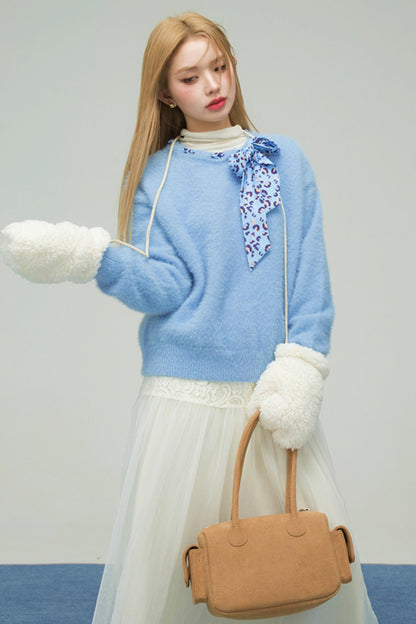 スノーイーブルーレオパードフォーファースウェーター