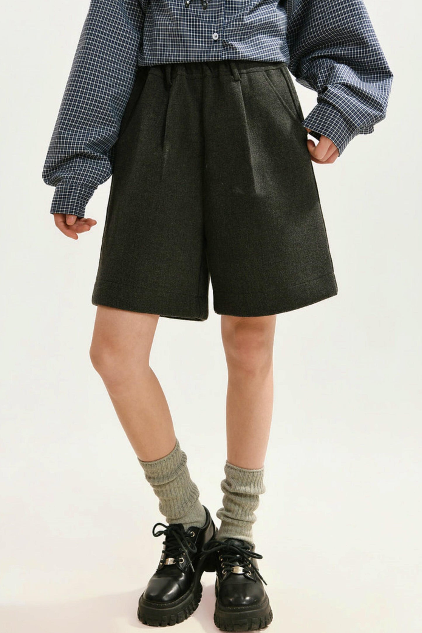 Sheep Wool Wide Leg Pants