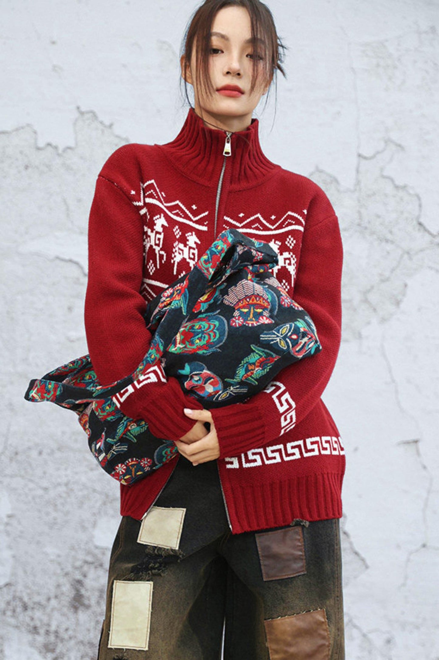 Chenille face mask tote