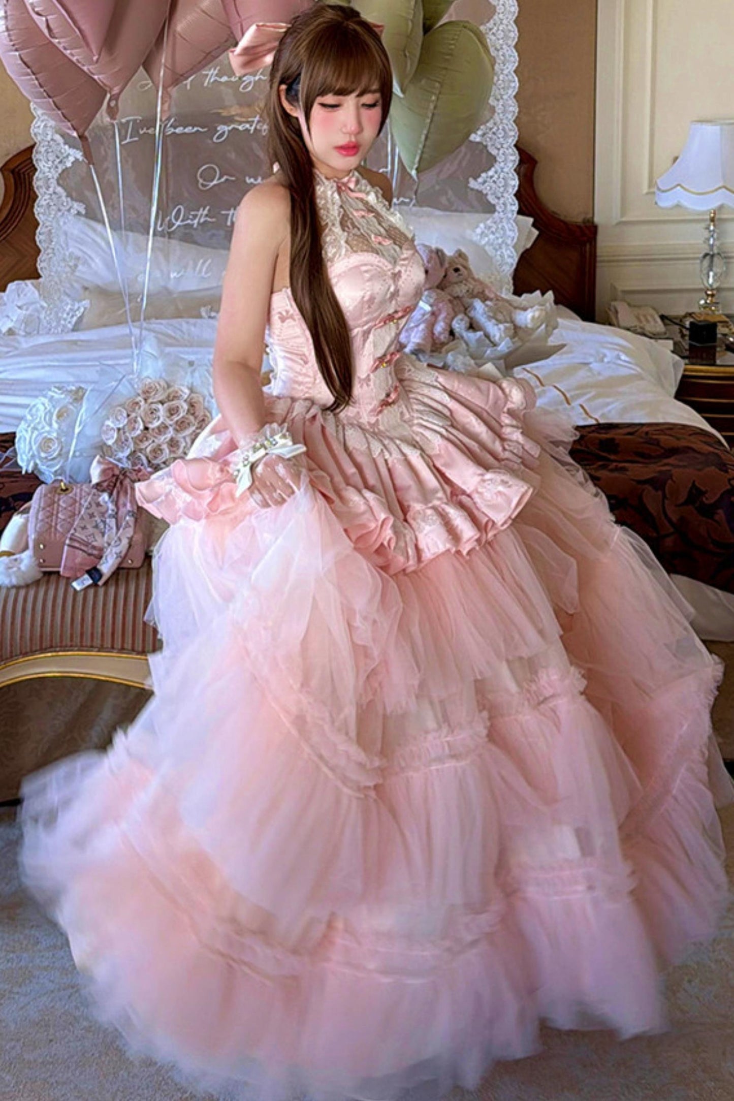 Romantic Pink Princess Dress (Pre-order)