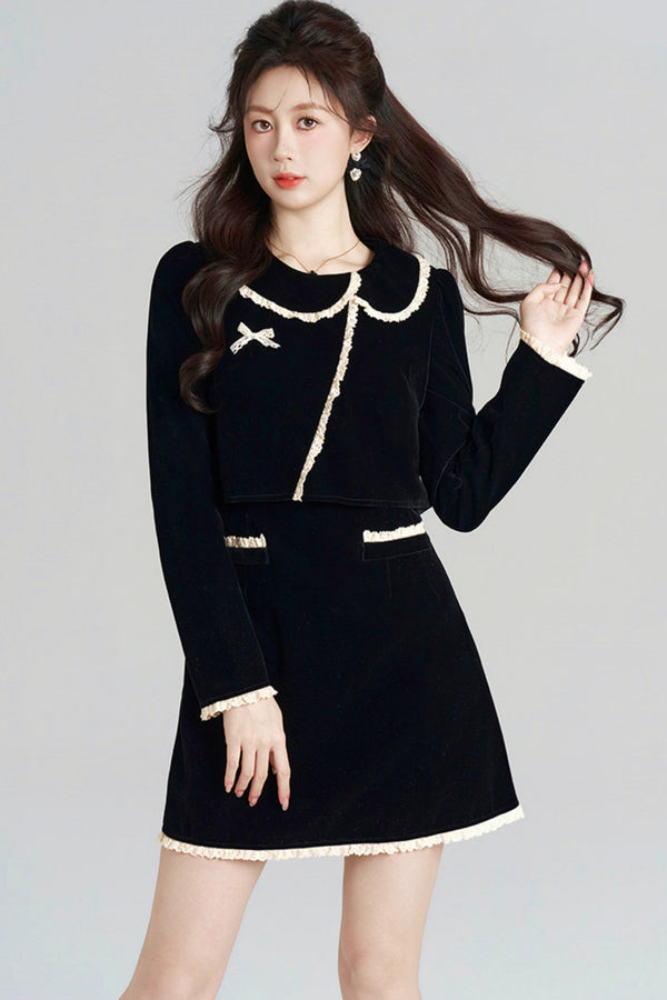 Black Velvet Hepburn Dress