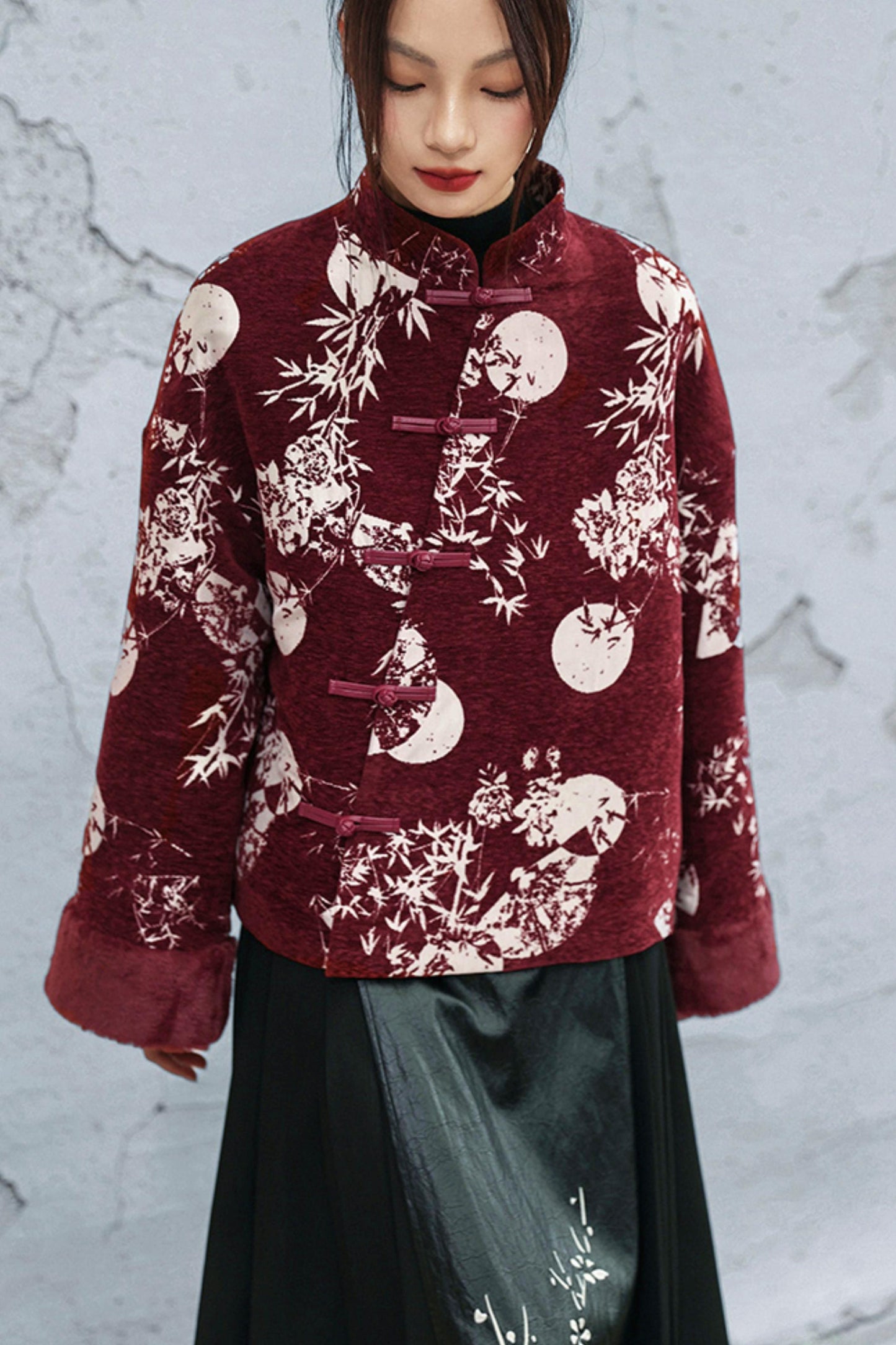 シニールバンブーリーフコート