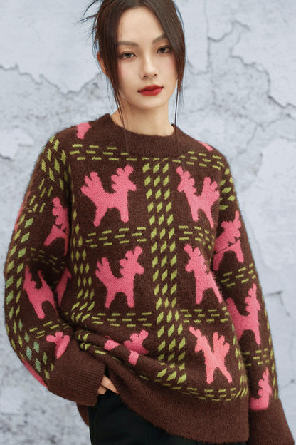 Colorblocked Alpacaswetter