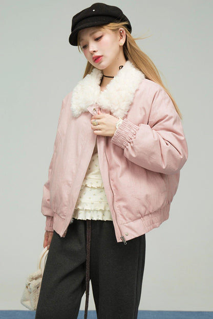 フラッフィーラムウールラペルコート