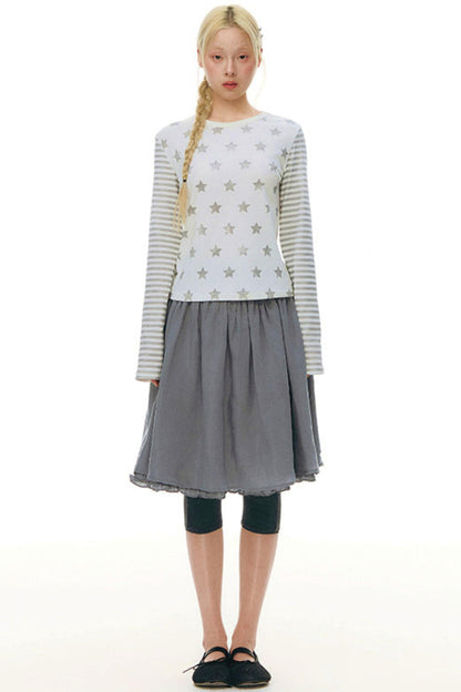 스타 보더 패치워크 탑
