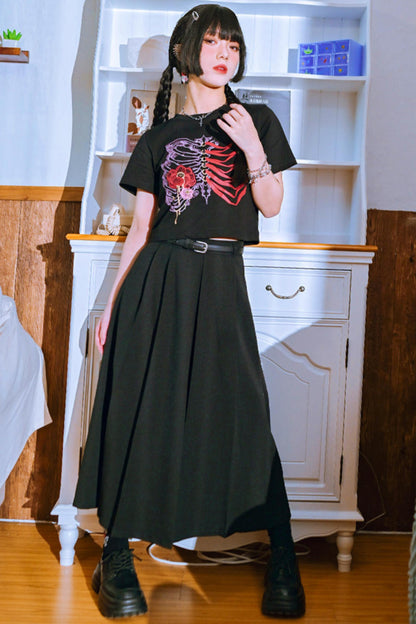Dark Floral Printed Top