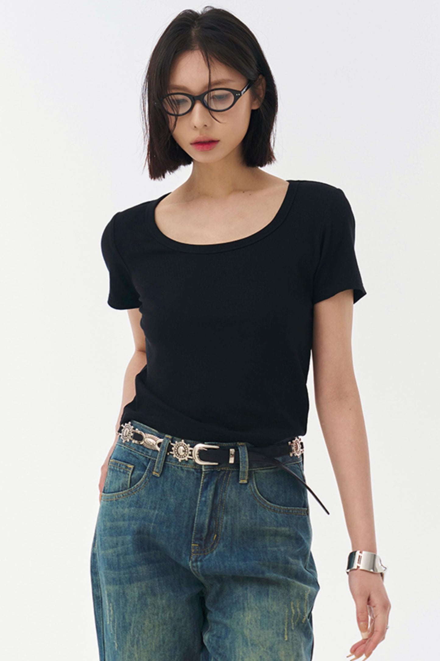 Slim Fit U-Neck T-Shirt