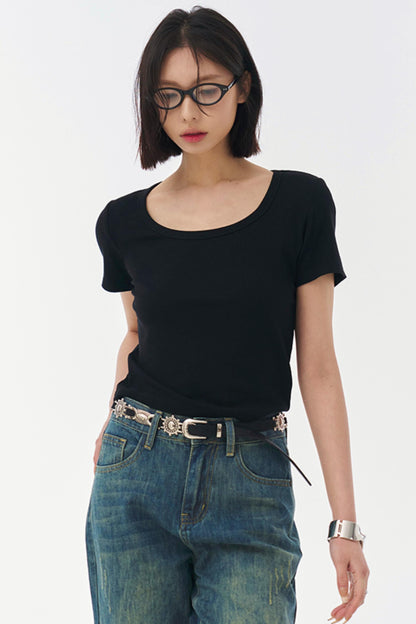 Slim Fit U-Neck T-Shirt