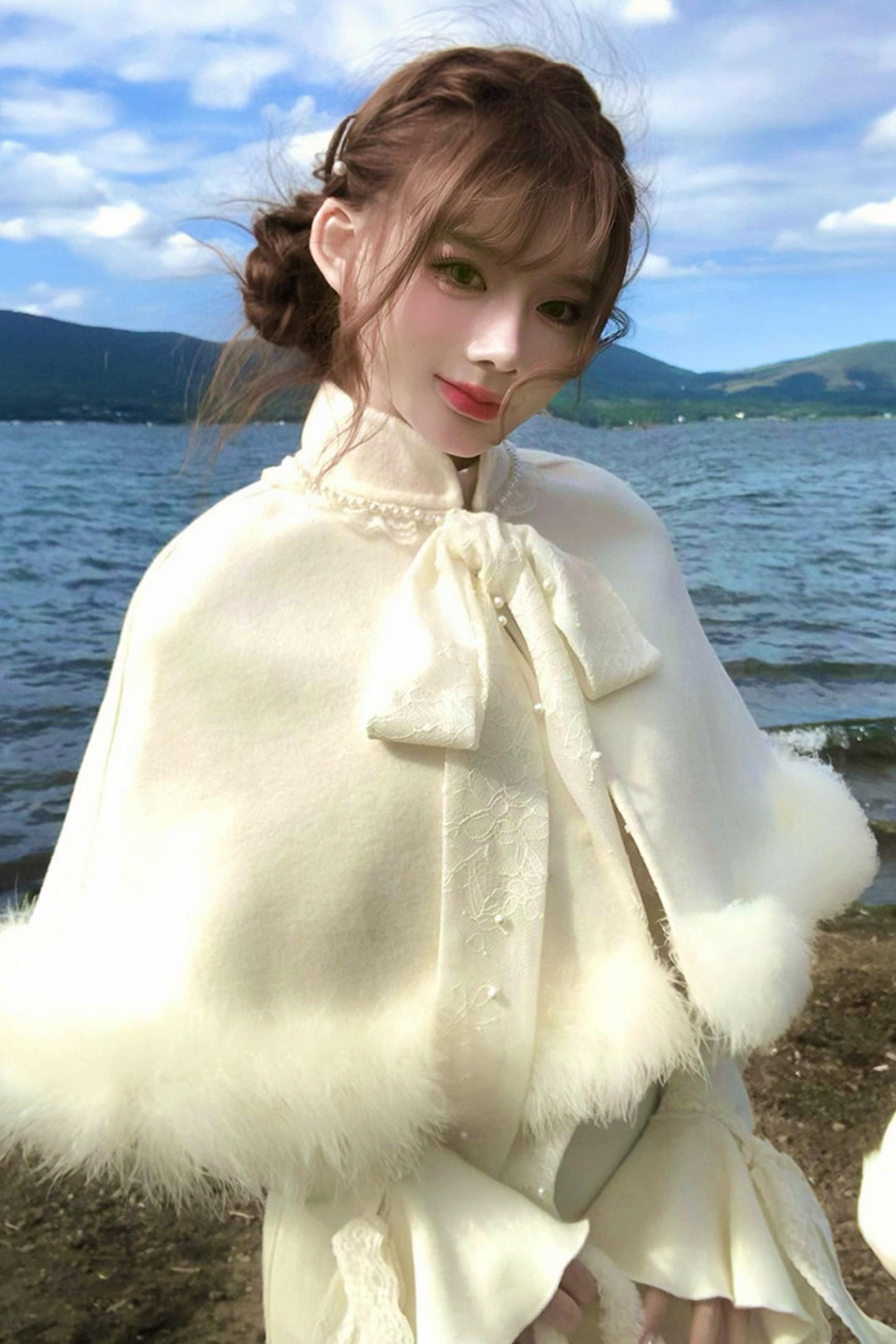 Sweet girly shawl cape