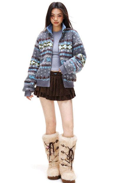 スエードラッフルドスカート