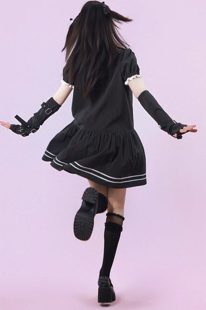 ハートリボンサブカル制服ワンピース