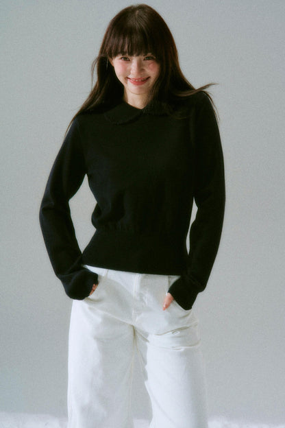 Crochet Crew Neck Top