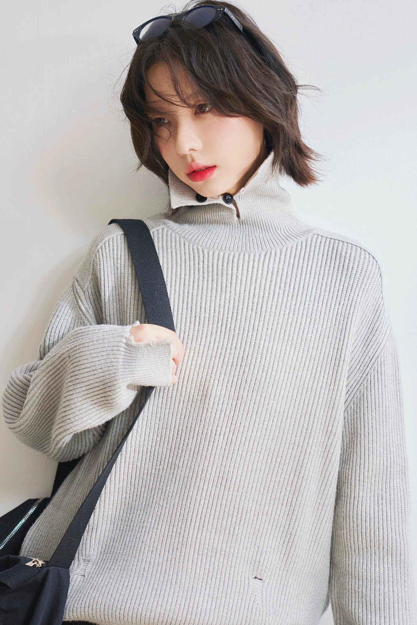 Basic Knit Turtleneck Sweater