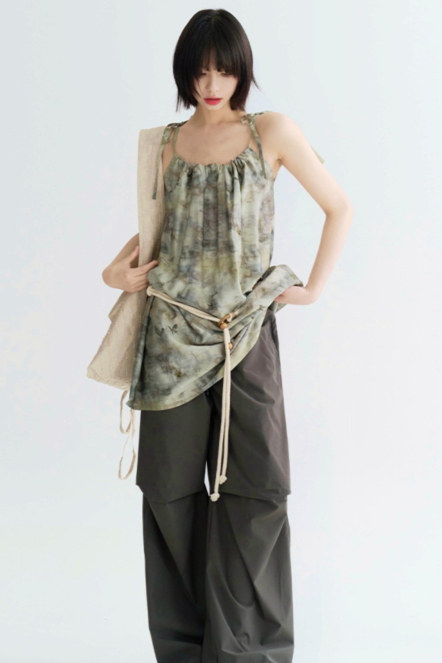 Tie-dye Butterfly Print Camisole