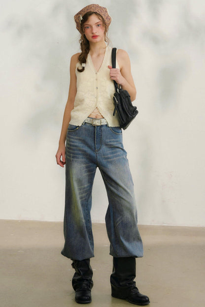 ルーズデニムパンツ