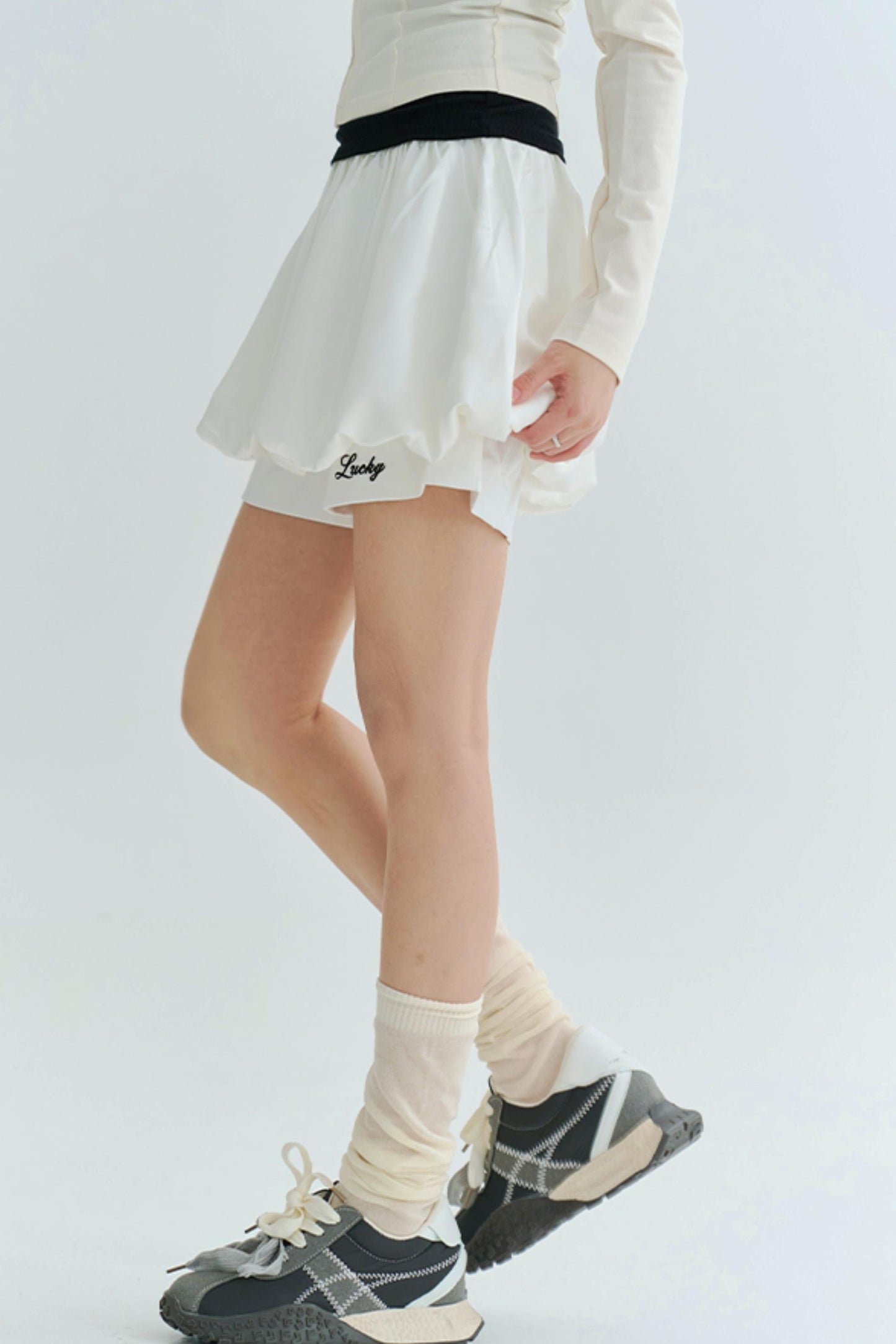 Blossom Embroidery Pants Skirt
