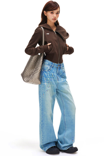 Lapel Fleece Zipper Jacket