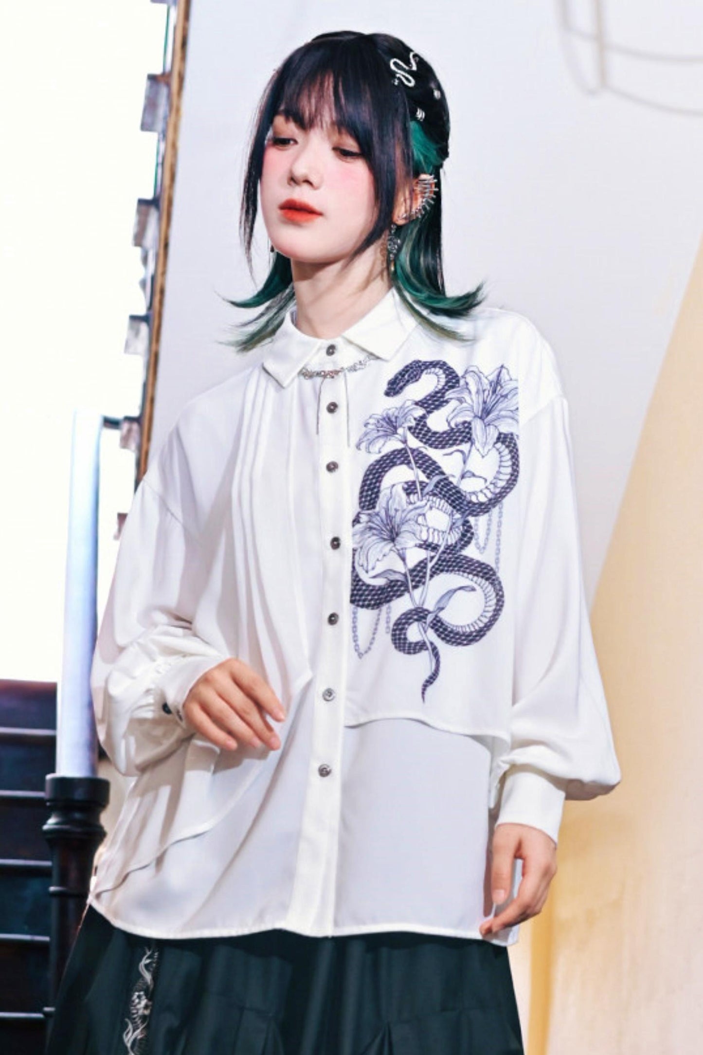 Dark Realm Chiffon Blouse