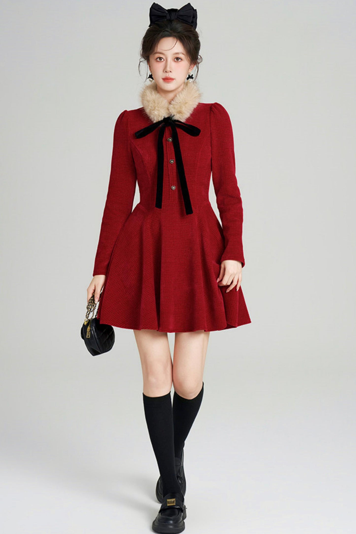 Sweet Fur A-Line Dress